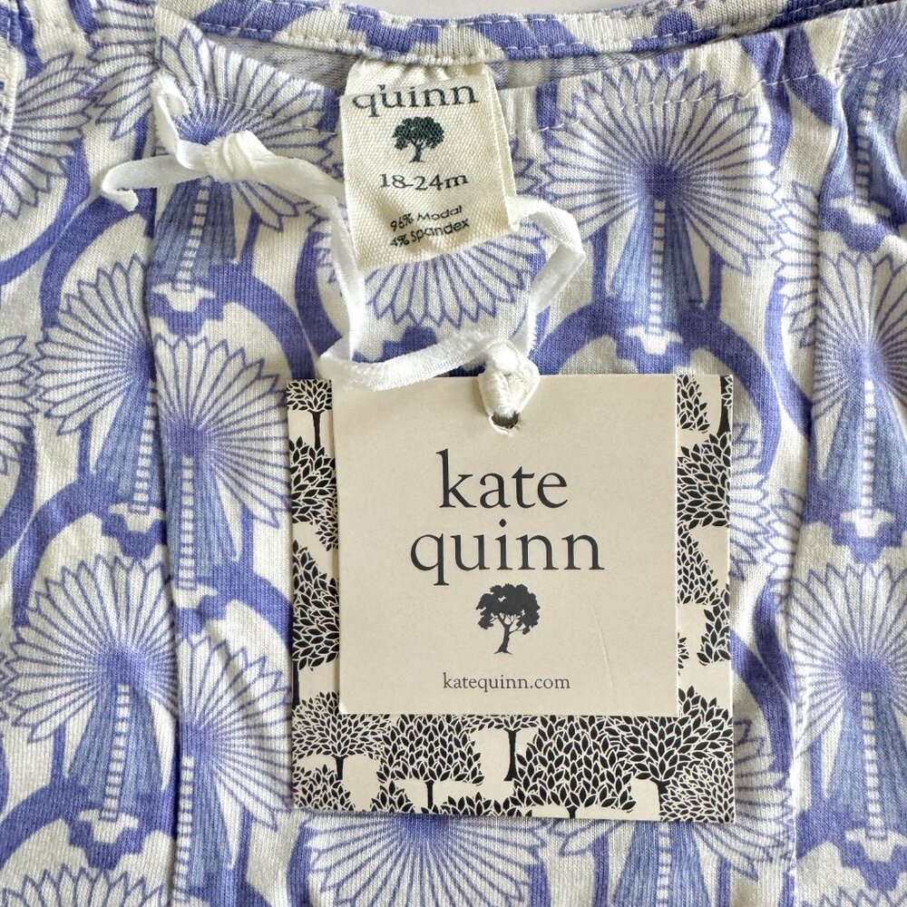 Kate Quinn Art Deco Bubble Dress | Tie Strap, Modal Blend | 18–24M | NWT - Picture 3 of 6